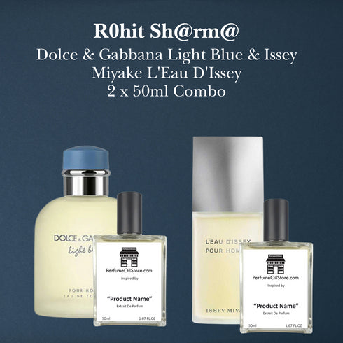 R0hit Sh@rm@ - Light Blue Pour Homme & L'Eau d'Issey Pour Homme 50ml Combo